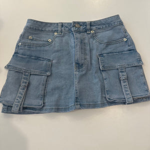 Lilly denim cargo skirt