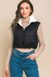 Shayla reversible puffer vest