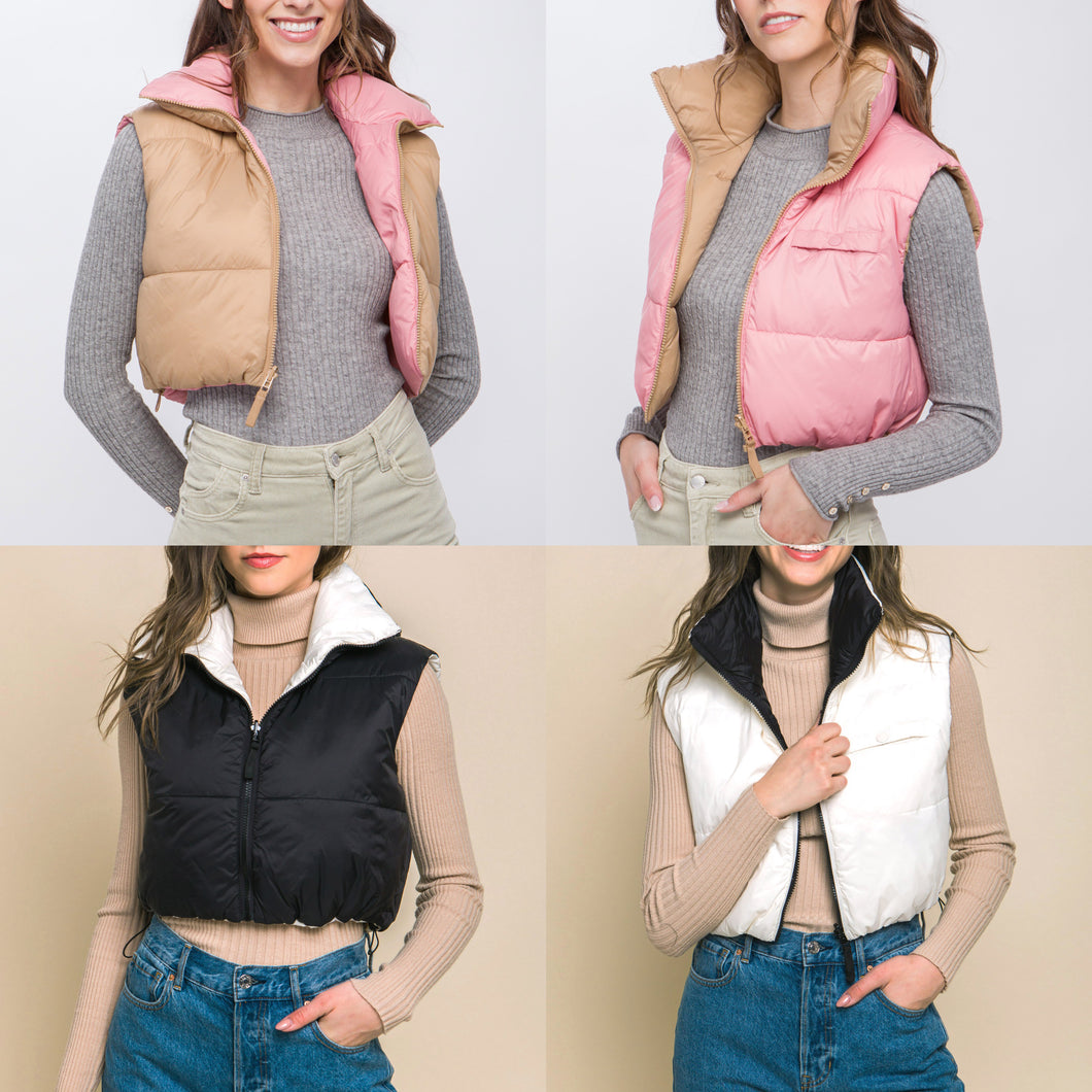 Shayla reversible puffer vest