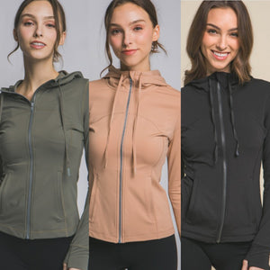 Compression zip up jacket