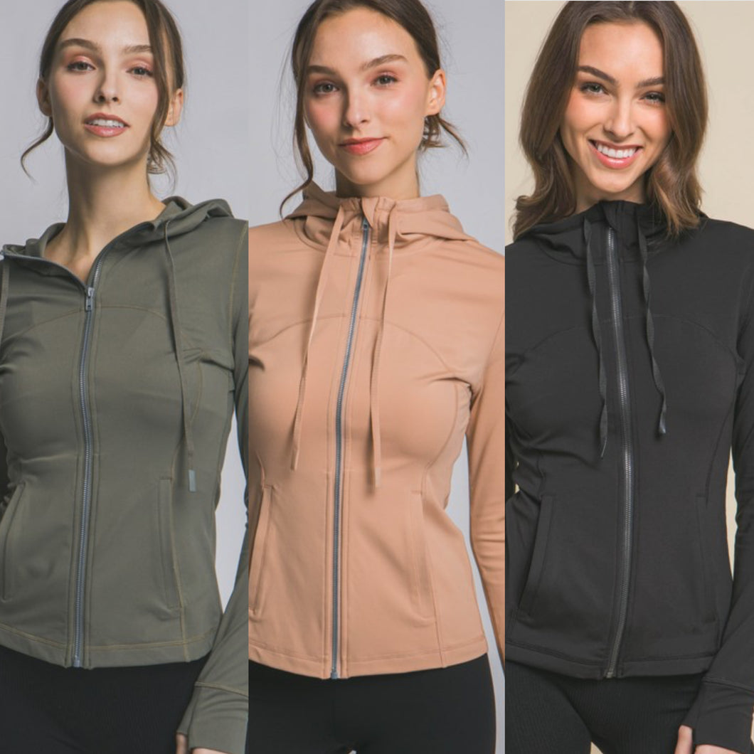 Compression zip up jacket